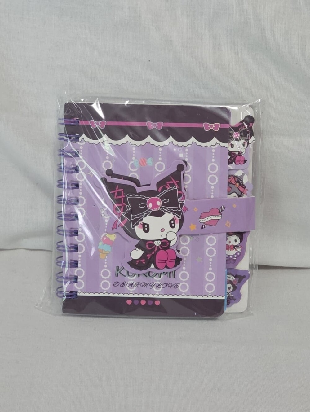 Kuromi tabbed mini notebook